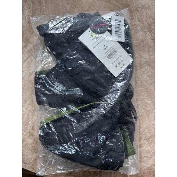 No Boundaries Womens Juniors Reversible Swimsuit Bathing Suit Black Green M 7-9 - Picture 7 of 7